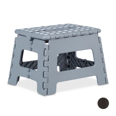 Klapphocker faltbar M, grau, relaxdays | yomonda