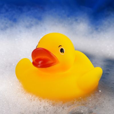 96x Badeente Badespielzeug Ente gelb Quietscheentchen Badequietscheentchen 3,5cm 