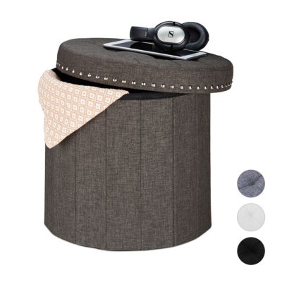 Sitzhocker mit Stauraum, braun, relaxdays | yomonda