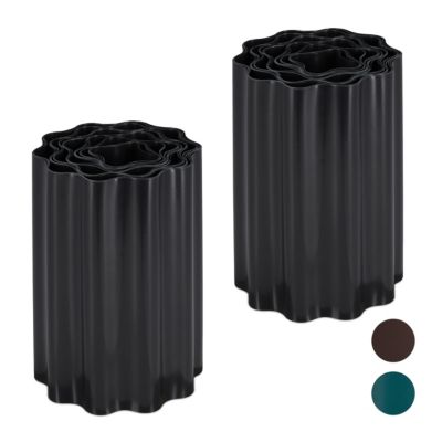 2 x Rasenkante hoch, Rasenbegrenzung Kunststoff, 9m Beetbegrenzung