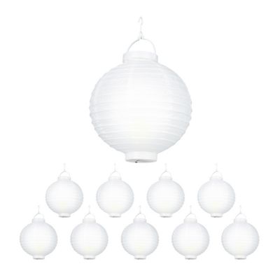 LED Lampions weiß 10 Stück