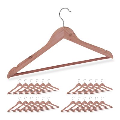 24 x Zedernholz Kleiderbügel Garderobenbügel Holzbügel Bügel Set
