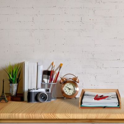 10 x Dokumentenablage Schreibtisch, Ablage Bambus, A4 Papierablage