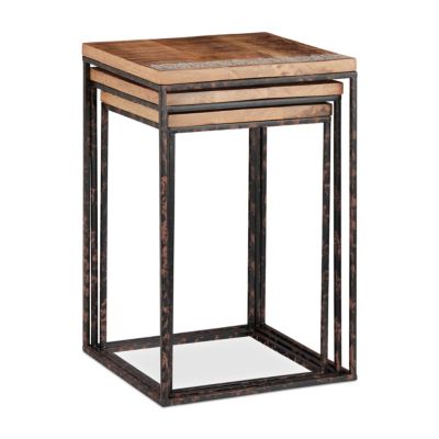 Beistelltisch 3er Set Mangoholz, braun, relaxdays | yomonda