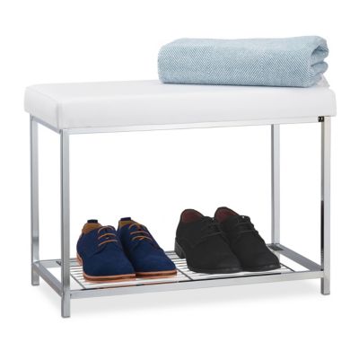 Weiße Schuhbank, weiß, relaxdays | yomonda