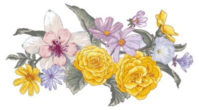 Wandtattoo Blumen Aquarell Blumengesteck Wandtattoos Mehrfarbig Dekodino Yomonda