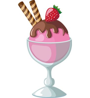 Wandtattoo Eisbecher Mit Schokolade Und Erdbeere Mehrfarbig Dekodino Yomonda