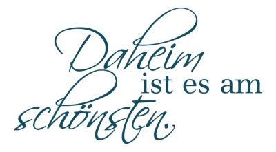 Wandtattoo Daheim ist es am schönsten, türkis, dekodino yomonda