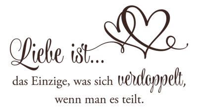 Wandtattoo Liebe ist das einzige, was