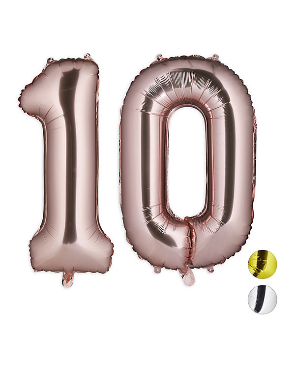 relaxdays 1 x XXL Folienballon Zahl 10 roségold rosa | 04052025334123 relaxdays 1 x XXL Folienballon Zahl 10 roségold rosa | 04052025334123