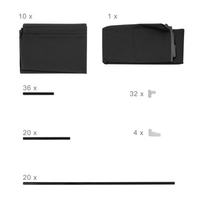 2x Schuhregal Stecksystem Schuhständer 5 Ablagen Schuhaufbewahrung