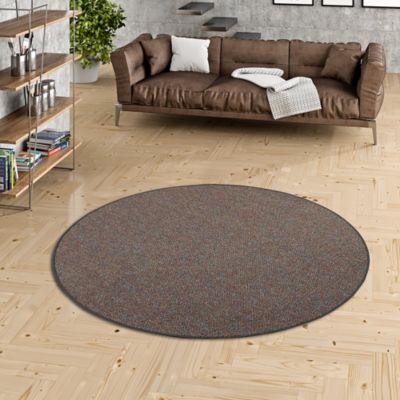 Schlingen Teppich Alma Meliert Rund Teppichläufer, grau, Snapstyle