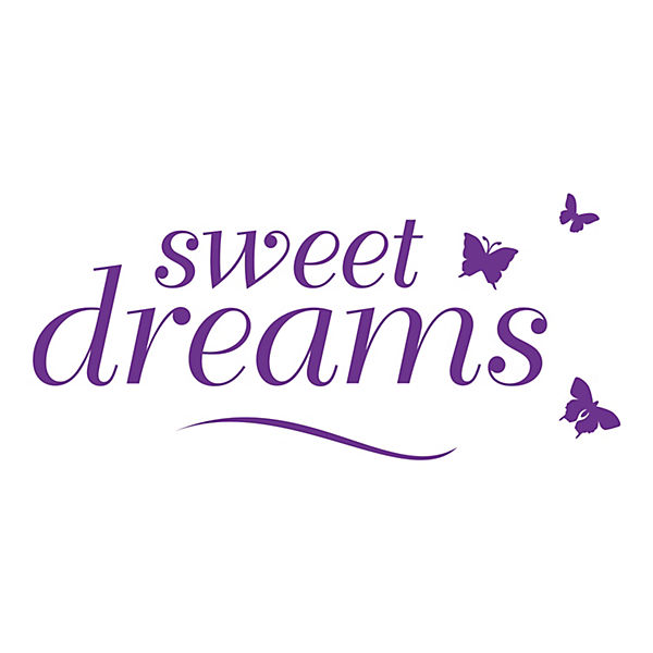 Wandtattoo Sweet dreams mit Schmetterlingen Wandtattoos