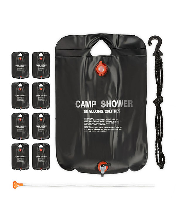 relaxdays 9 x Campingdusche 20 Liter schwarz | 04052025281359 relaxdays 9 x Campingdusche 20 Liter schwarz | 04052025281359