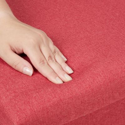 Sitzhocker mit Stauraum, rot, relaxdays | yomonda