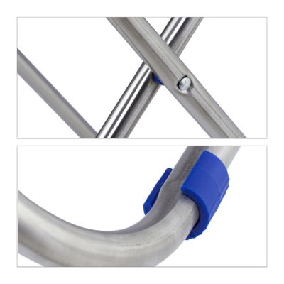 Ausziehbarer Wäscheständer aus Edelstahl, silber, relaxdays | yomonda