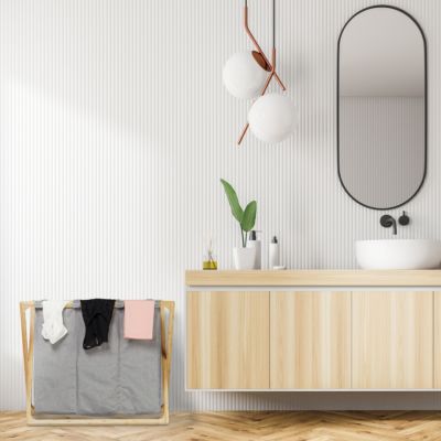 Wäschesortierer 3 Fächer klappbar, grau, relaxdays | yomonda