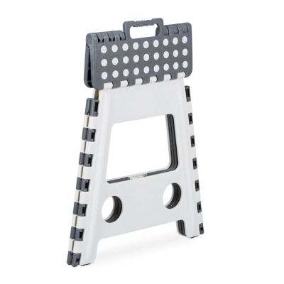 Tritthocker klappbar XL, weiß, relaxdays | yomonda