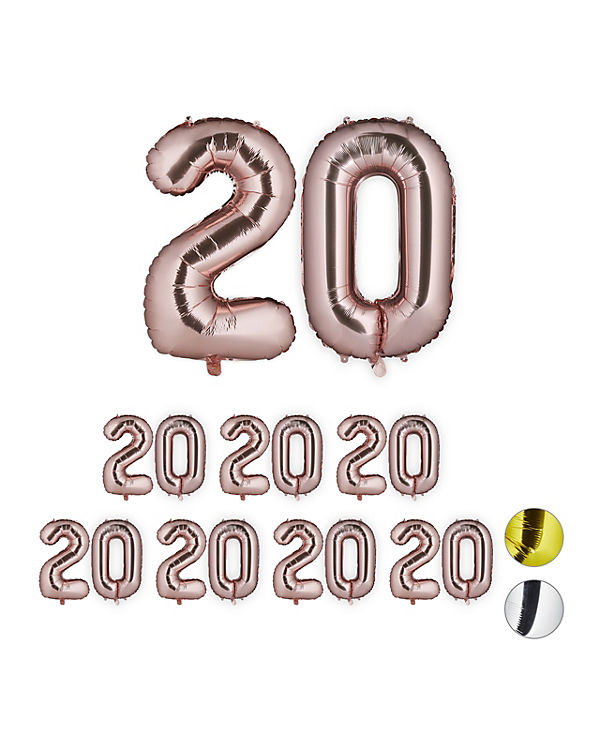 relaxdays 8 x XXL Folienballon Zahl 20 roségold rosa | 04052025320300 relaxdays 8 x XXL Folienballon Zahl 20 roségold rosa | 04052025320300