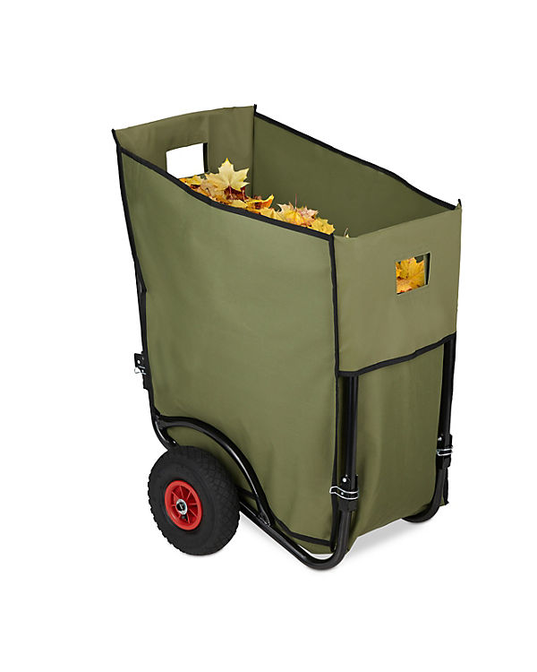 relaxdays Laubwagen klappbar 160 L grün | 04052025295455 relaxdays Laubwagen klappbar 160 L grün | 04052025295455