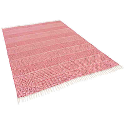 Baumwolle Natur Kelim Teppich Sandy Stripes Teppiche