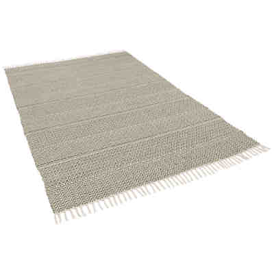 Baumwolle Natur Kelim Teppich Sandy Stripes Teppiche