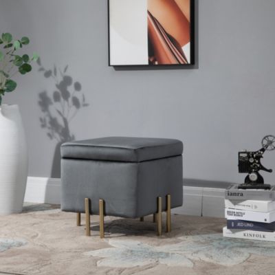 Sitzhocker mit Stauraum, grau, HOMCOM | yomonda