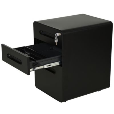 Aktenschrank mit Rollen, braun, HOMCOM | yomonda