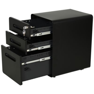 Aktenschrank mit Rollen, braun, HOMCOM | yomonda