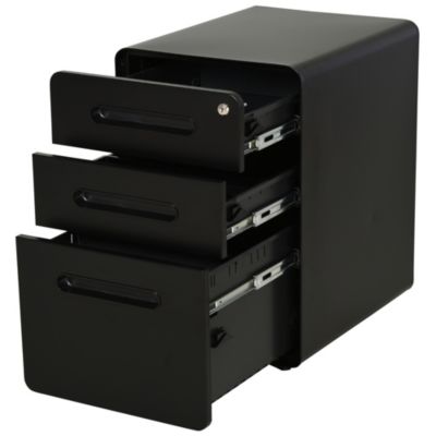 Aktenschrank mit Rollen, braun, HOMCOM | yomonda