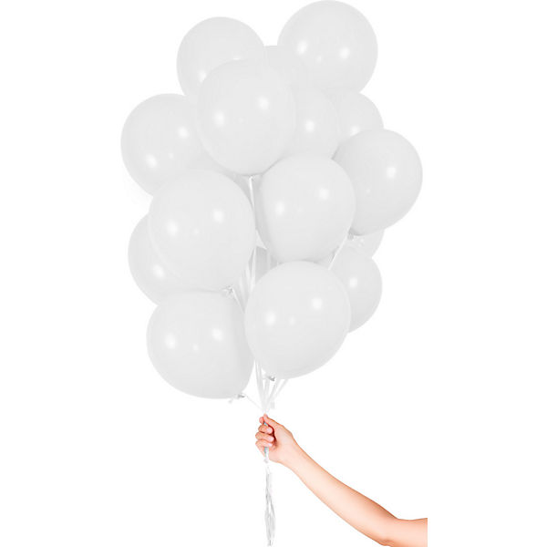 Luftballons Weiß 23 cm, 30 Stück