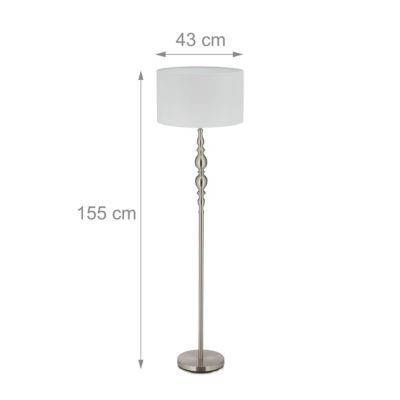 Stehlampe Wohnzimmer beige, weiß, relaxdays | yomonda