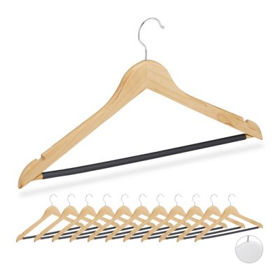 12 x Kleiderbügel Wäschebügel Holzkleiderbügel Kleiderhänger Hosenbügel
