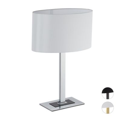 Elegante Nachttischlampe Silber Relaxdays Yomonda