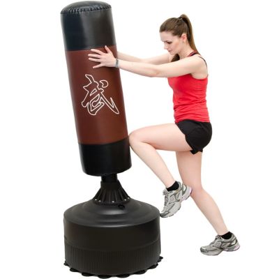 Boxsack Gefüllt Standboxsack Set Punching Training Punching Bag Erwachsene 5.5FT 