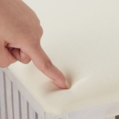 Weißer Wäschekorb mit Sitz, weiß, relaxdays | yomonda