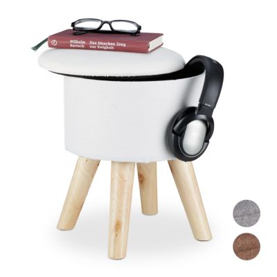 Hocker mit Stauraum, weiß, relaxdays | yomonda