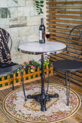 Esstisch, rund Ø 57cm , 57x57x71cm, schwarz, SIT | yomonda