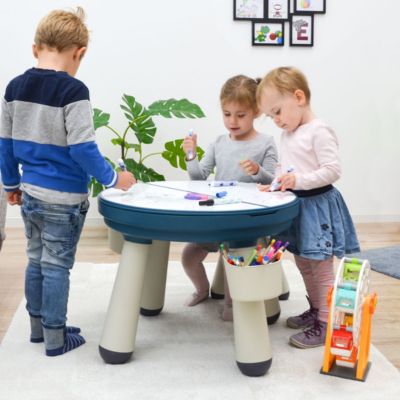 Kindertisch mit Stuhl ab 1 3-in-1 Kinder Spieltisch kompatibel mit LEGO DUPLO 