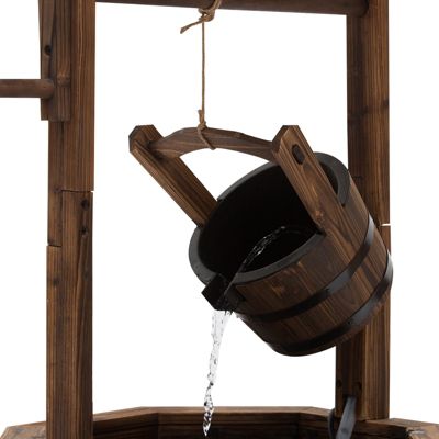 Gartenbrunnen mit regulierbarem Wasserfall, braun, Outsunny | yomonda