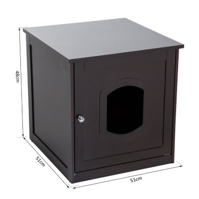 Katzenhaus für Katzenbett oder Katzentoilette, braun, PawHut | yomonda