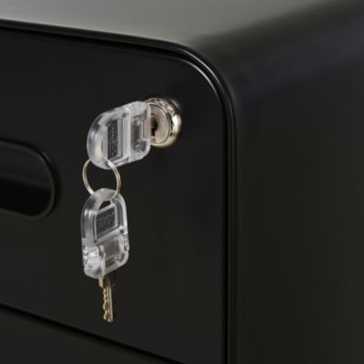 Aktenschrank mit Schließfach, schwarz, Vinsetto | yomonda