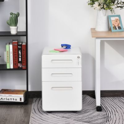 Aktenschrank mit Schließfach, weiß, Vinsetto | yomonda