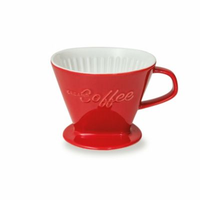 Image of Creano Kaffeefilter erhältlich in den Farben Weiß Stein-Grau Rot Safran-Gelb Jade-Grün Azur-Blau Kaffeefilter rot