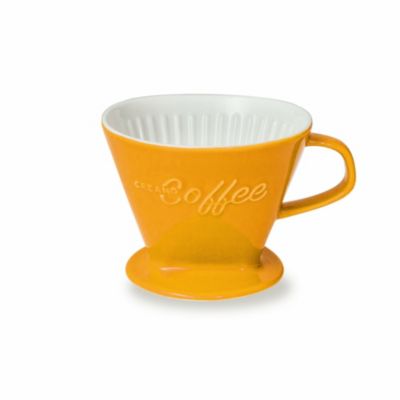Image of Creano Kaffeefilter erhältlich in den Farben Weiß Stein-Grau Rot Safran-Gelb Jade-Grün Azur-Blau Kaffeefilter gelb