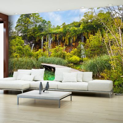 artgeist Fototapete Green oasis braun/grün Gr. 400 x 280 | 05902157085341