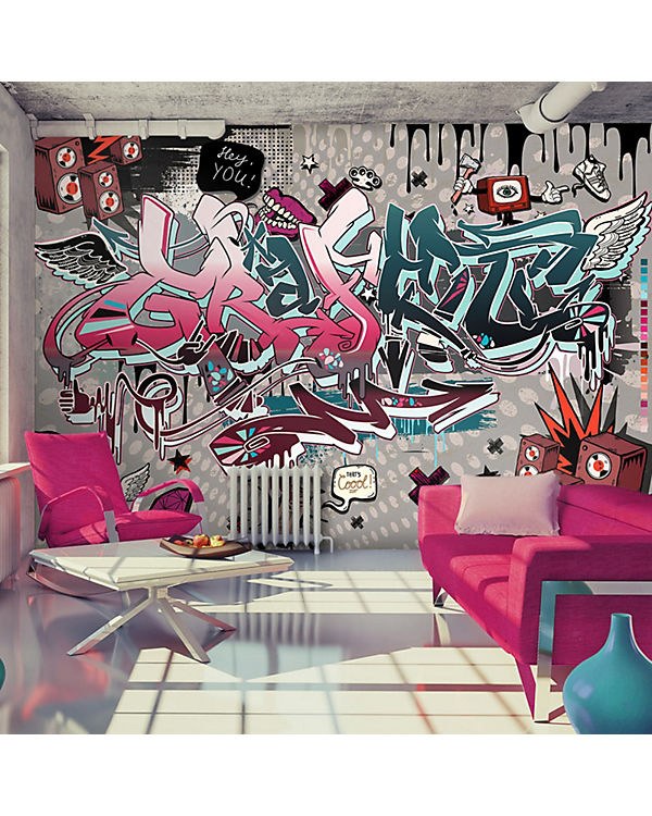 artgeist Fototapete Graffiti: hey You! mehrfarbig Gr. 400 x 280 | 05902157110951 artgeist Fototapete Graffiti: hey You! mehrfarbig Gr. 400 x 280 | 05902157110951