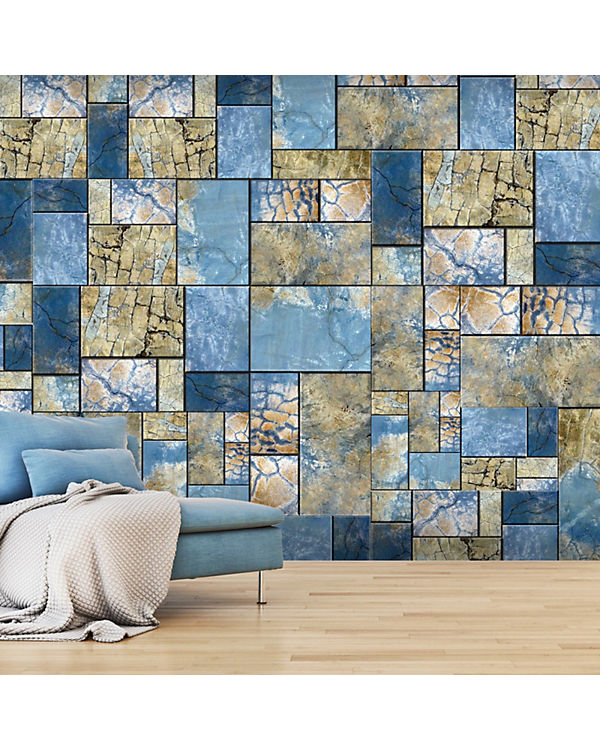 artgeist Fototapete Marine Mosaic beige/blau Gr. 400 x 280 | 05902157126709 artgeist Fototapete Marine Mosaic beige/blau Gr. 400 x 280 | 05902157126709