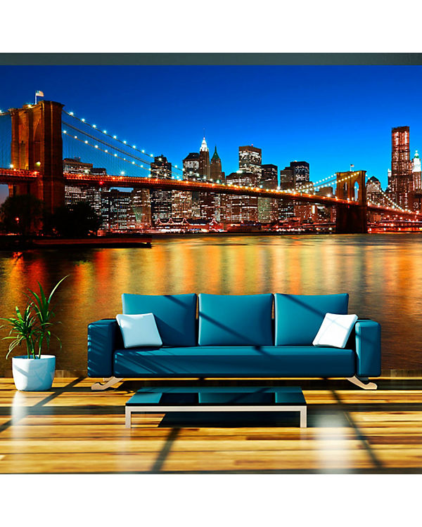 artgeist Fototapete Abenddämmerung über der Brooklyn Bridge mehrfarbig Gr. 400 x 309 | 05902157143805 artgeist Fototapete Abenddämmerung über der Brooklyn Bridge mehrfarbig Gr. 400 x 309 | 05902157143805