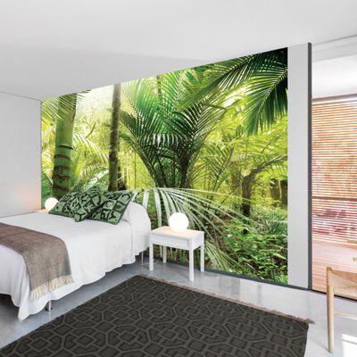 artgeist Fototapete Green alley mehrfarbig Gr. 400 x 280 | 05902157207781